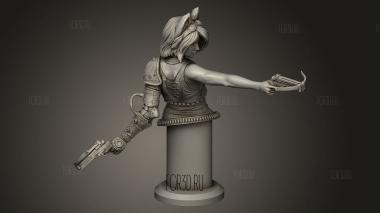 Фелиция простая девушка-лиса 3d stl модель для ЧПУ