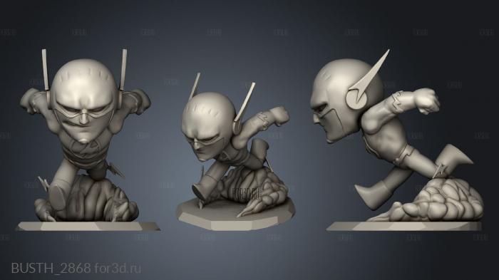 Flash Chibi stl model for CNC