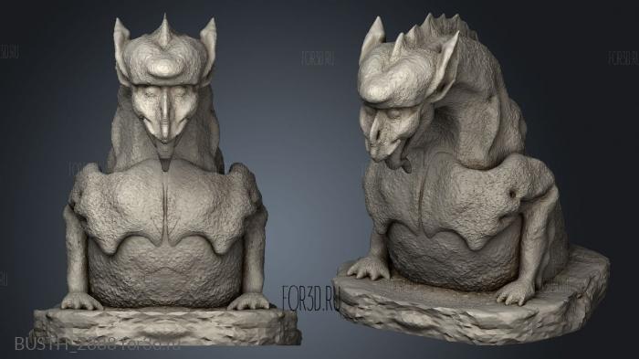 Gargoyle Post Toppers stl model for CNC