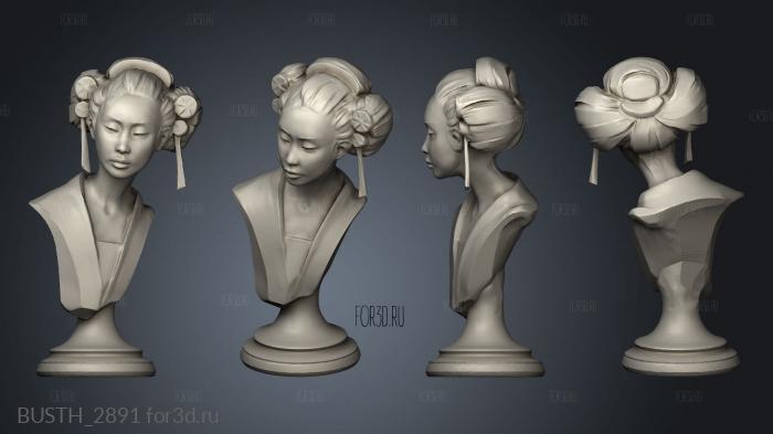 Geisha face stl model for CNC