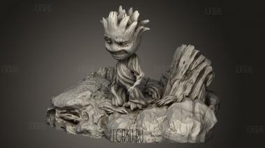 Платформа Малыш Грут 3d stl модель для ЧПУ