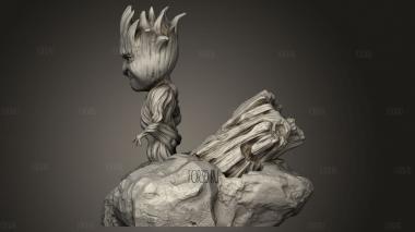Платформа Малыш Грут 3d stl модель для ЧПУ