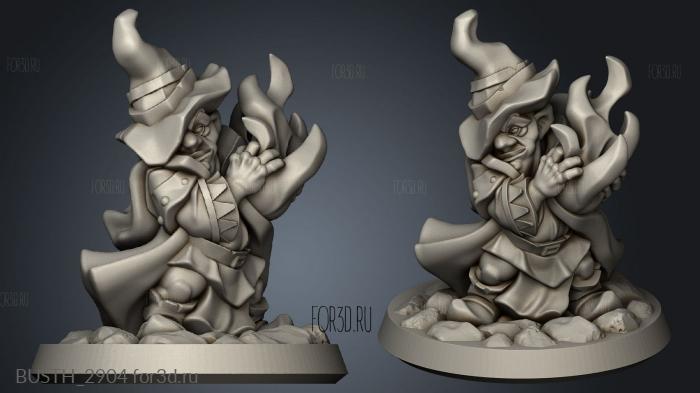 gnome warlock male stl model for CNC