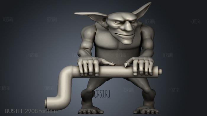 Goblin stl model for CNC