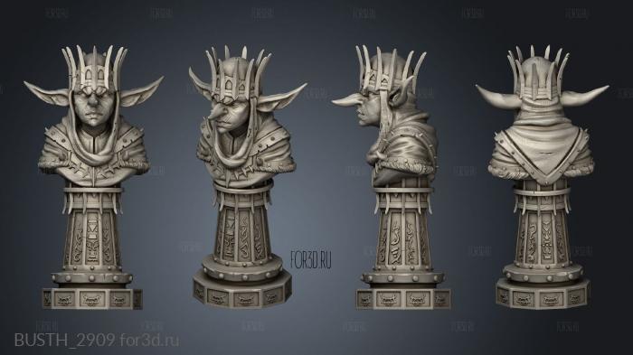 Goblin Chess Queen stl model for CNC