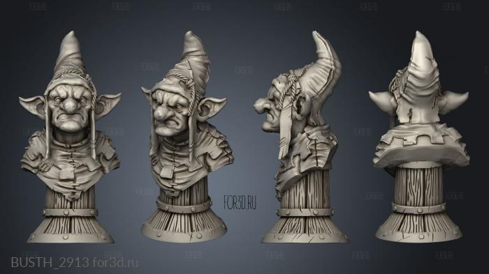 Goblin Chess Pawn stl model for CNC