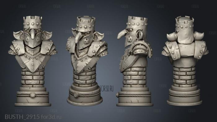 Goblin Chess Rook stl model for CNC