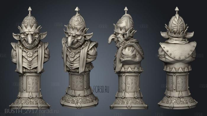 Goblin Chess Oldies Bi stl model for CNC