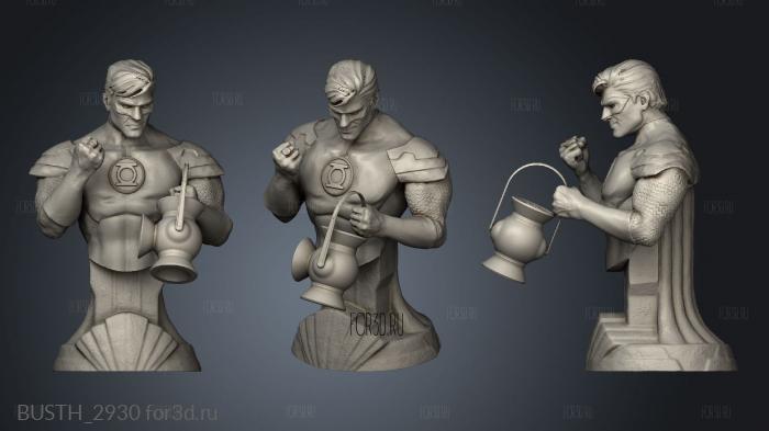 Green Lantern Looking Sized stl model for CNC