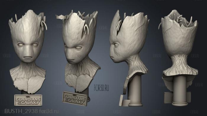 Groot Avengers Infinity War Mask stl model for CNC