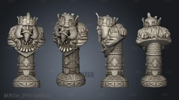 Human Chess King stl model for CNC