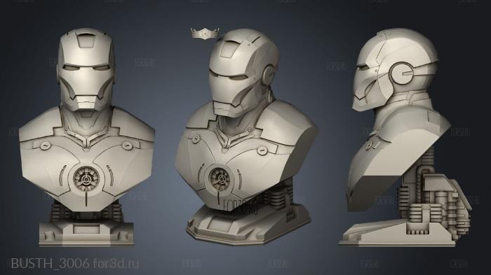 IRON MAN ironman bust stl model for CNC