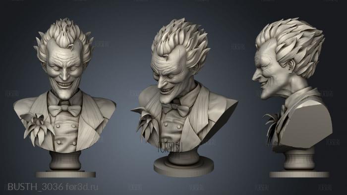 Joker Life Size stl model for CNC