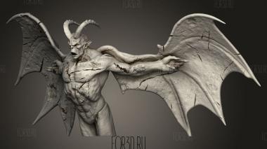 Статуя-диорама Лиги Справедливости Горгулья 3d stl модель для ЧПУ