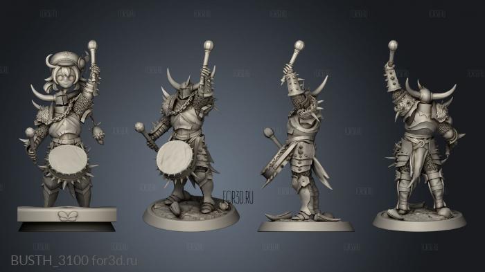 Light Soldier Drummer stl model for CNC