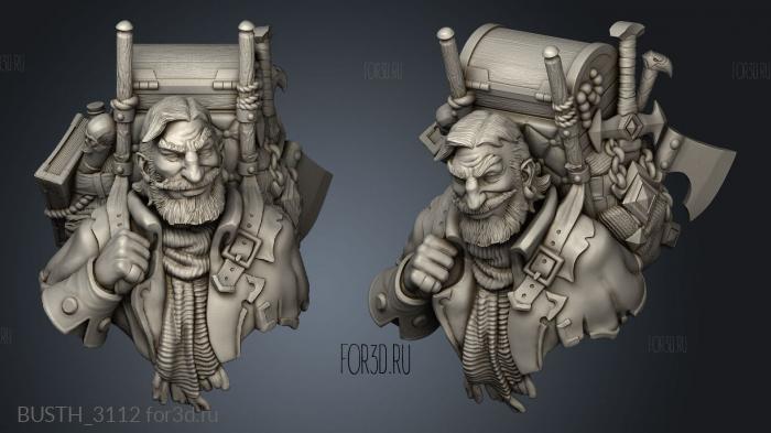 Lucian The Merchant Axe stl model for CNC