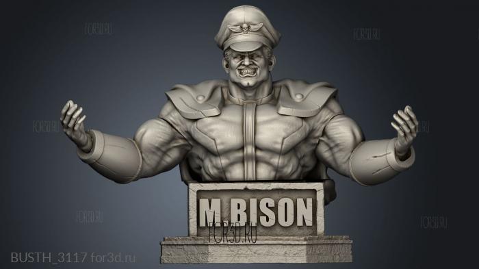 Bison Street Fighter from streetfighter and stl model for CNC