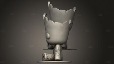 МАРВЕЛ Грут -сочлененный Плантатор 3d stl модель для ЧПУ