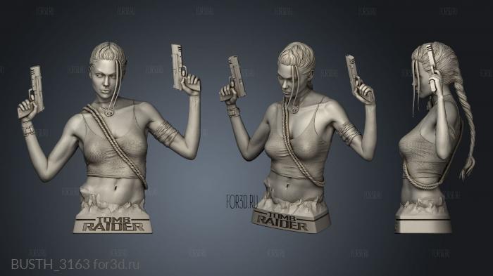 Megha Angelina Jolie Lara Croft gun stl model for CNC