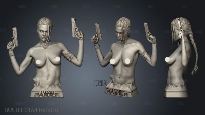 Megha Angelina Jolie Lara Croft gun stl model for CNC