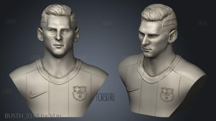 Messi Barca Sin Barba stl model for CNC