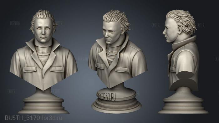 Michael Myers Hair stl model for CNC