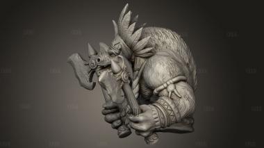 Вождь племени минотавров 3d stl модель для ЧПУ