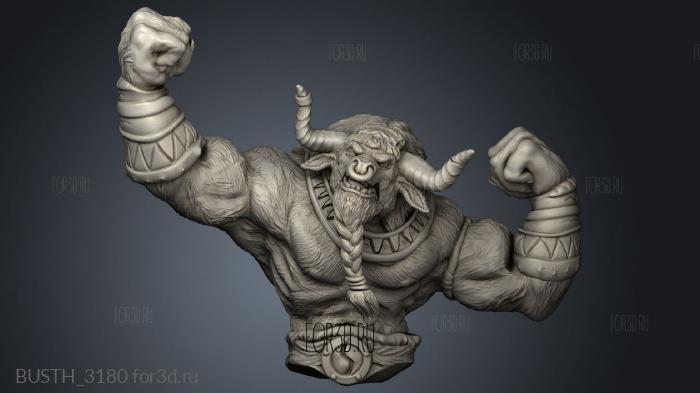 Minotaur Tribe Muscle Flex stl model for CNC