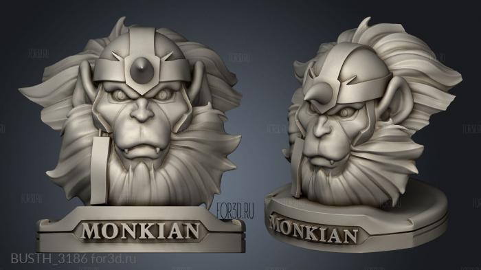 Monkian Villain from Thundercats Pyro stl model for CNC