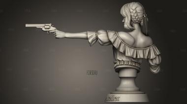 Одетая девушка-Стрелок 3d stl модель для ЧПУ