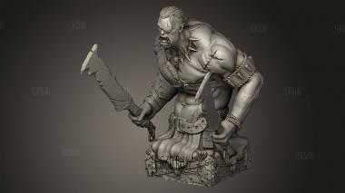 Шахматная пешка Орка 3d stl модель для ЧПУ