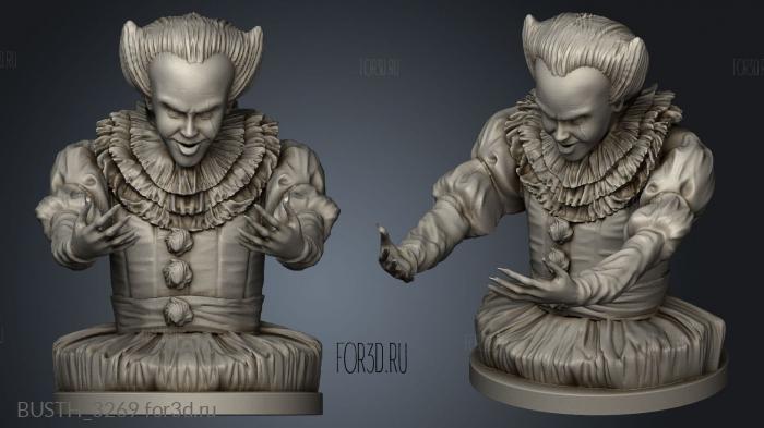 Pennywise Halloween Candy Holder stl model for CNC