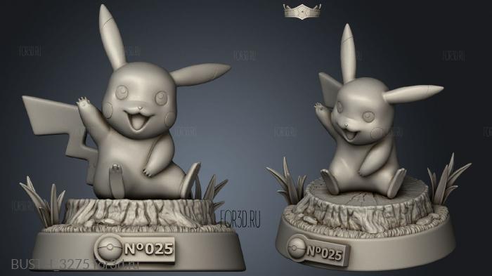 Pikachu stl model for CNC