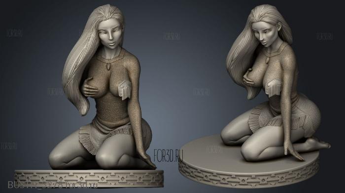 Pocahontas Megara stl model for CNC