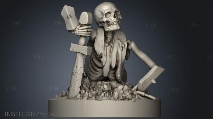 Rising skeleton stl model for CNC