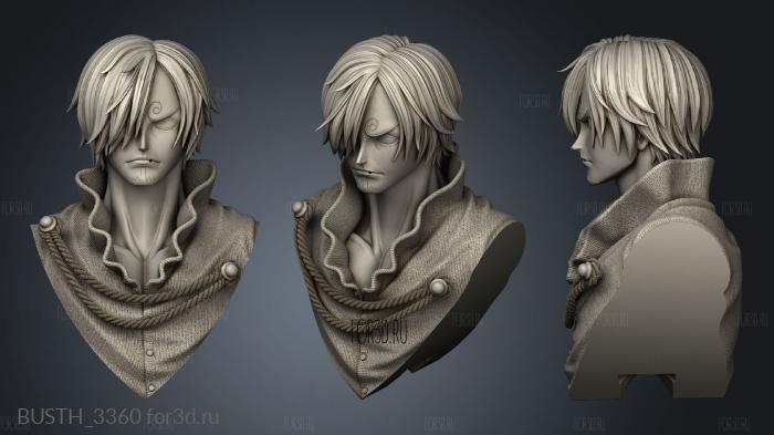 Sanji from Dyas Bangs stl model for CNC