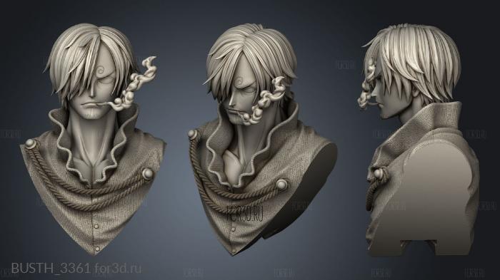 Sanji from Dyas Bangs stl model for CNC