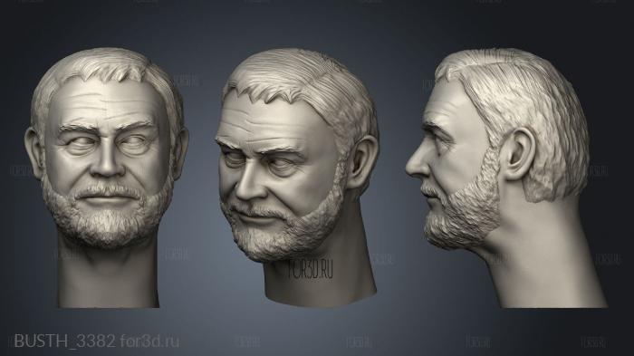 Sean Connery able portrait stl model for CNC