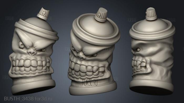 Spray Paint stl model for CNC