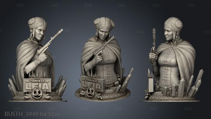 Star Wars Leia stl model for CNC