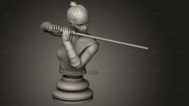 Рей Скайуокер из Звездных Войн 3d stl модель для ЧПУ
