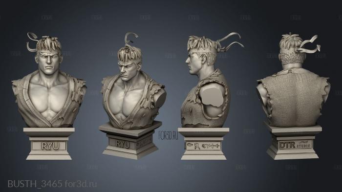 street fighter Ryu band stl model for CNC