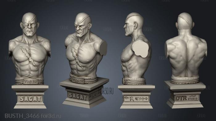 street fighter sagat stl model for CNC