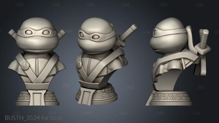 Turtle Warrior with Swords and Container O LEO stl model for CNC