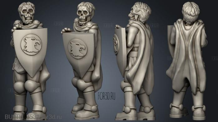 Undead Heroes the Realm Cavalier stl model for CNC