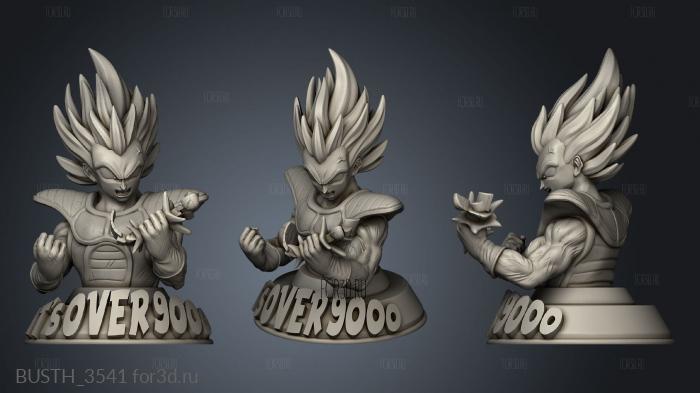 Vegeta Over stl model for CNC