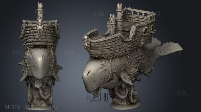 Warploque Undead Pirates Warpologue Leviathan stl model for CNC