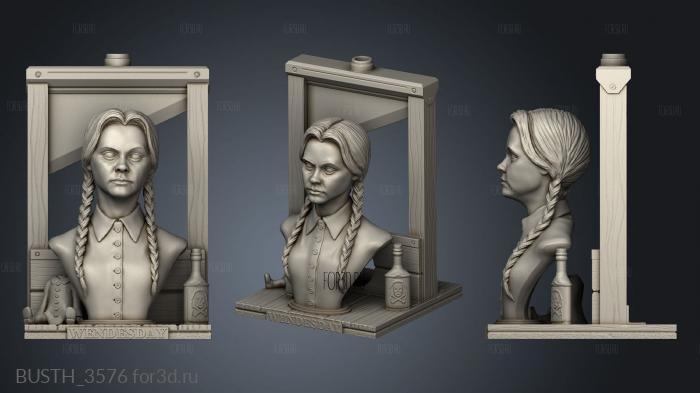 Wednesday Addams doll stl model for CNC