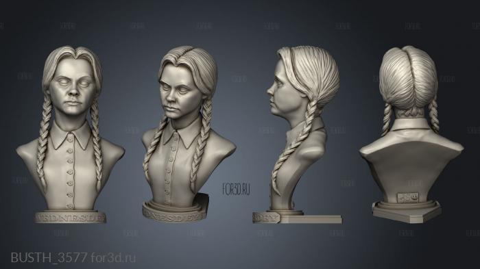 Wednesday Addams doll stl model for CNC