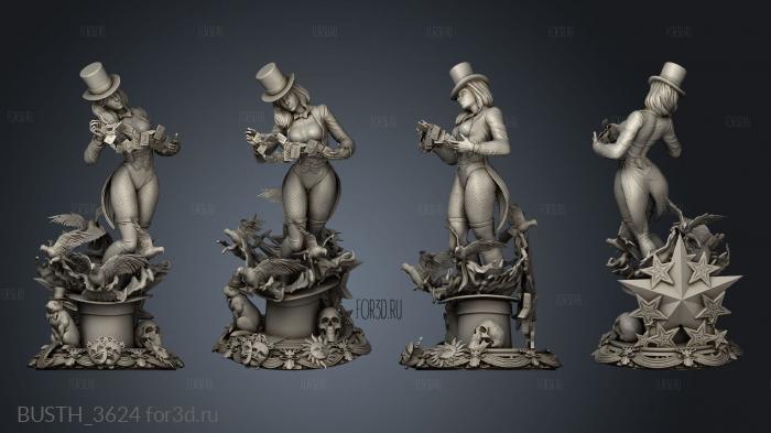 Zatanna Sculpture stl model for CNC